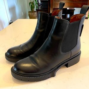 Coach Lyden Black Leather Booties Women’s size 7